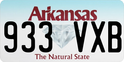 AR license plate 933VXB