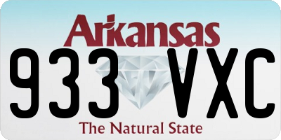 AR license plate 933VXC