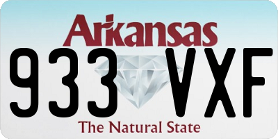 AR license plate 933VXF