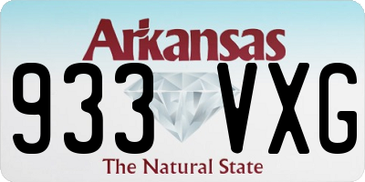 AR license plate 933VXG