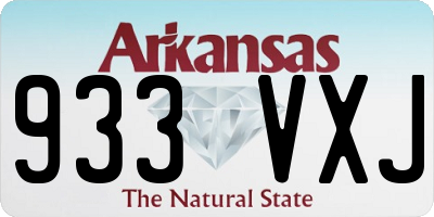 AR license plate 933VXJ