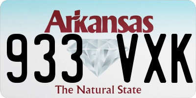 AR license plate 933VXK