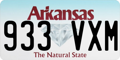 AR license plate 933VXM