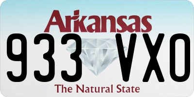 AR license plate 933VXO