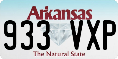 AR license plate 933VXP