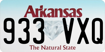AR license plate 933VXQ