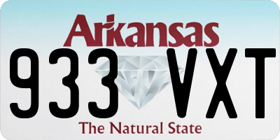 AR license plate 933VXT