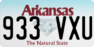 AR license plate 933VXU