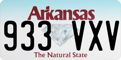 AR license plate 933VXV