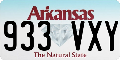 AR license plate 933VXY