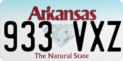 AR license plate 933VXZ