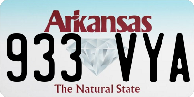 AR license plate 933VYA