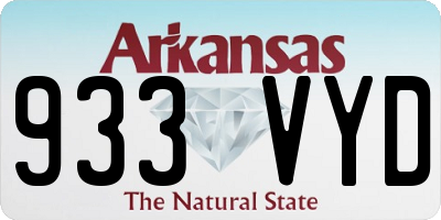 AR license plate 933VYD