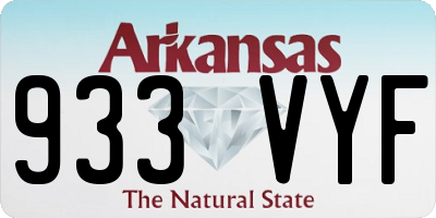 AR license plate 933VYF
