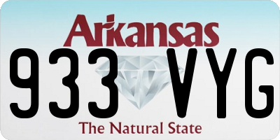 AR license plate 933VYG