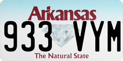 AR license plate 933VYM