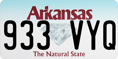 AR license plate 933VYQ
