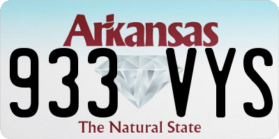 AR license plate 933VYS
