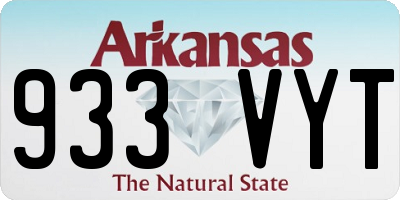 AR license plate 933VYT