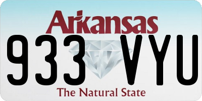 AR license plate 933VYU