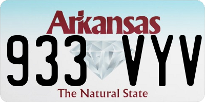 AR license plate 933VYV
