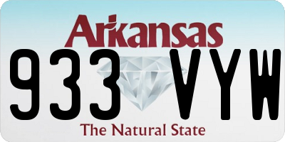 AR license plate 933VYW