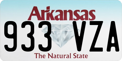 AR license plate 933VZA
