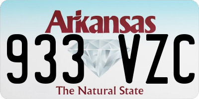 AR license plate 933VZC