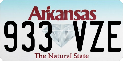 AR license plate 933VZE