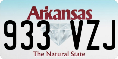 AR license plate 933VZJ