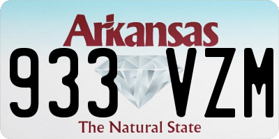 AR license plate 933VZM
