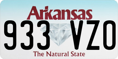 AR license plate 933VZO