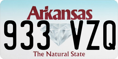 AR license plate 933VZQ