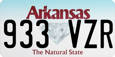 AR license plate 933VZR