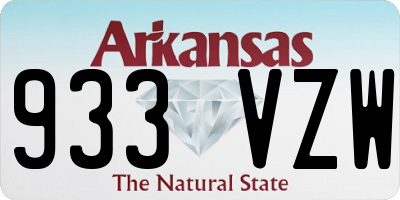 AR license plate 933VZW
