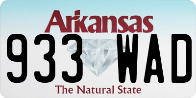 AR license plate 933WAD