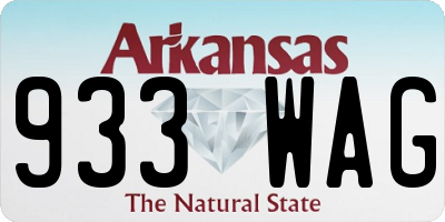 AR license plate 933WAG