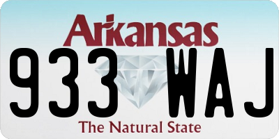 AR license plate 933WAJ