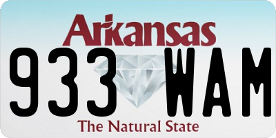 AR license plate 933WAM