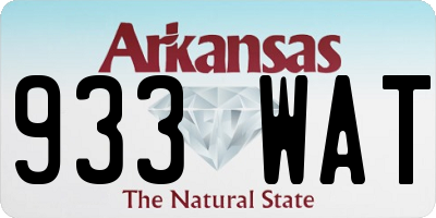 AR license plate 933WAT