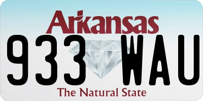 AR license plate 933WAU