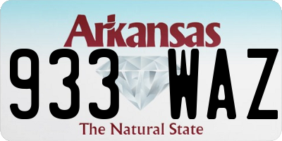 AR license plate 933WAZ