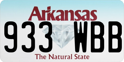 AR license plate 933WBB