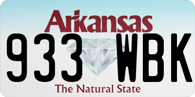AR license plate 933WBK