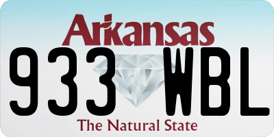 AR license plate 933WBL