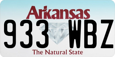 AR license plate 933WBZ