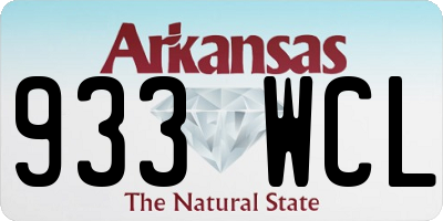 AR license plate 933WCL