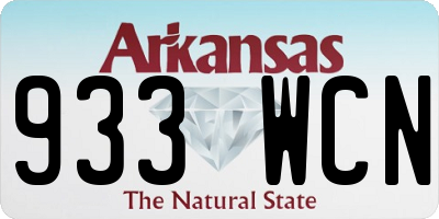 AR license plate 933WCN