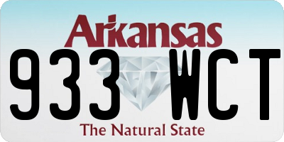 AR license plate 933WCT