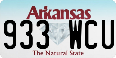 AR license plate 933WCU